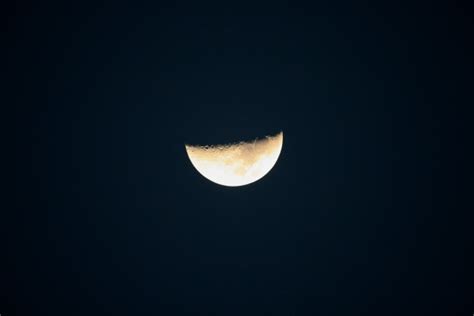 Half Moon In Night Sky Free Stock Photo - Public Domain Pictures