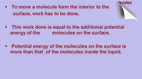 Physics Surface Energy & Surface Tension Relationship - YouTube