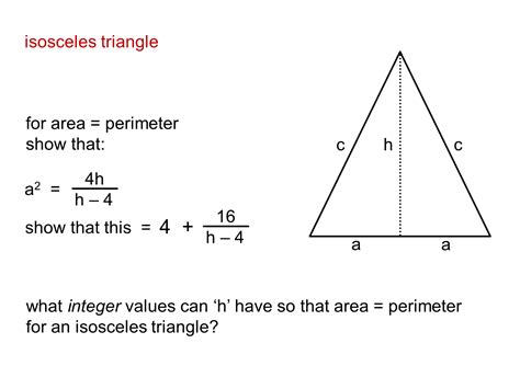 Formula for area of isosceles right triangle - infinityvere