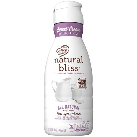 Coffee mate Natural Bliss Sweet Cream All Natural Liquid Coffee Creamer 32 fl oz. - Walmart.com ...