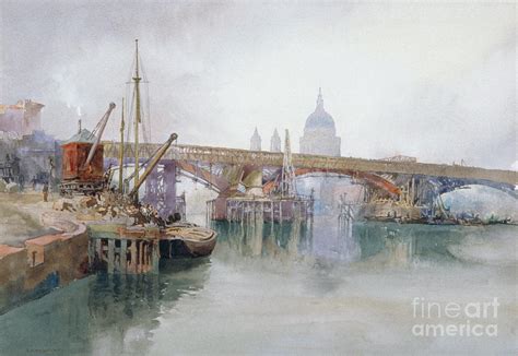 Southwark Bridge In Course Drawing by Heritage Images - Fine Art America