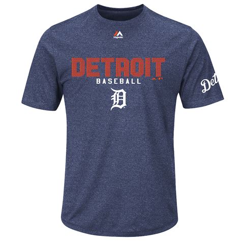 Majestic Detroit Tigers Navy Blue Take the Field Cool Base T-Shirt