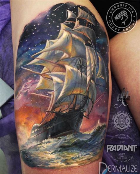 Chronic Ink Yonge Eglinton Toronto Realism Nautical | Ship tattoo, Ship ...