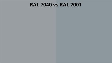 RAL 7040 vs 7001 | RAL colour chart UK