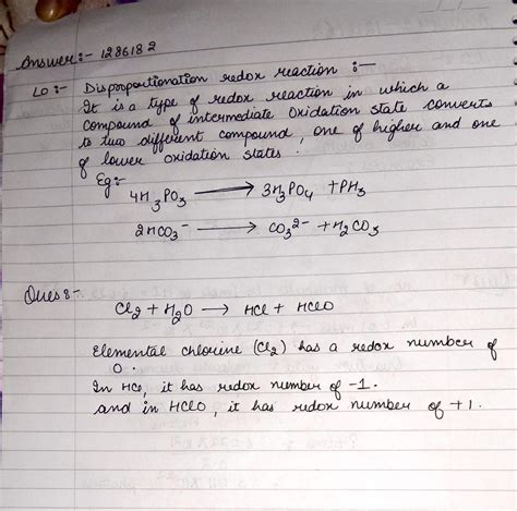 What is disproportion reaction? Explain by an example.