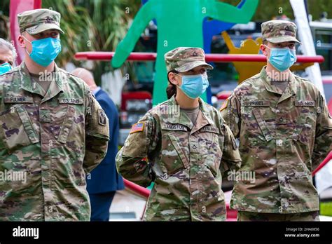 Governor of Florida Ron DeSantis in medical face mask during COVID-19 ...