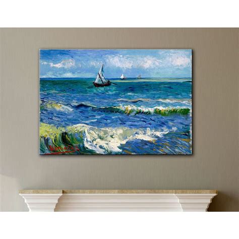 Vincent van Gogh 'Seascape At Saintes Maries' Wrapped Canvas Art | Art, Canvas art, Wrapped ...