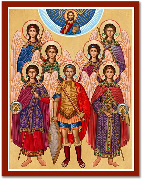 Seven Holy Archangels icon, Icons of the Holy Angels: Monastery Icons