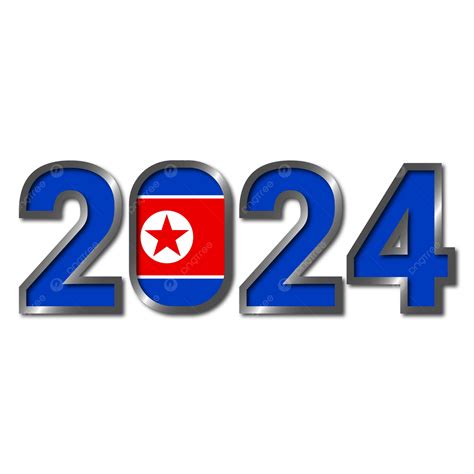 2024 North Korea Flag Artfont Vector, 2024, 2024 North Korea, 2024 North Korea Flag PNG and ...