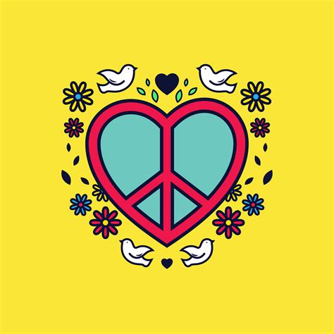 Peace and Love Vector 246263 Vector Art at Vecteezy