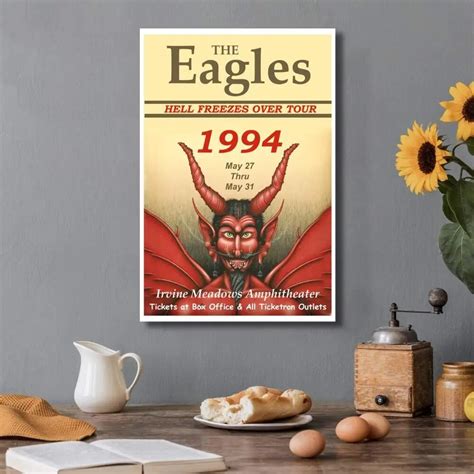 Eagles Band Hell Freezes Over Tour Concert Poster – Aesthetic Wall Decor