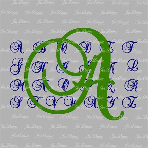 Single Letter Monogram SVG DXF EPS Initial Monogram single