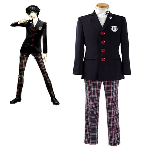 Persona 5 Protagonist Cosplay Costume 2016 Men's Suits School Uniform