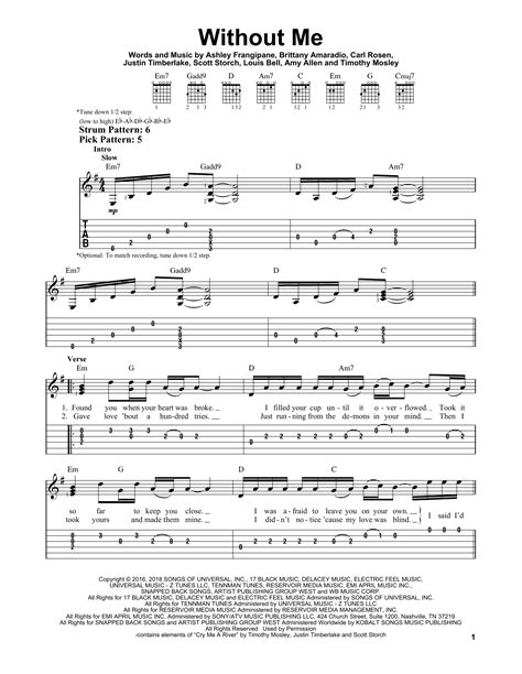 Without Me by Halsey - Easy Guitar Tab - Guitar Instructor