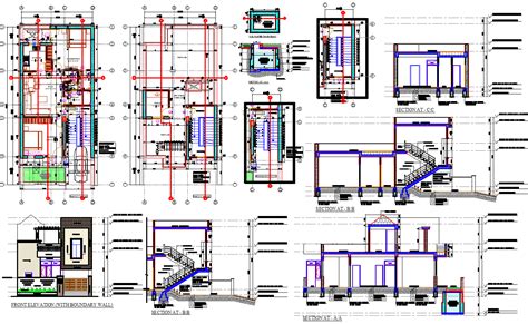 50'X25' House architecture plan working drawing & detail in cad drawing ...