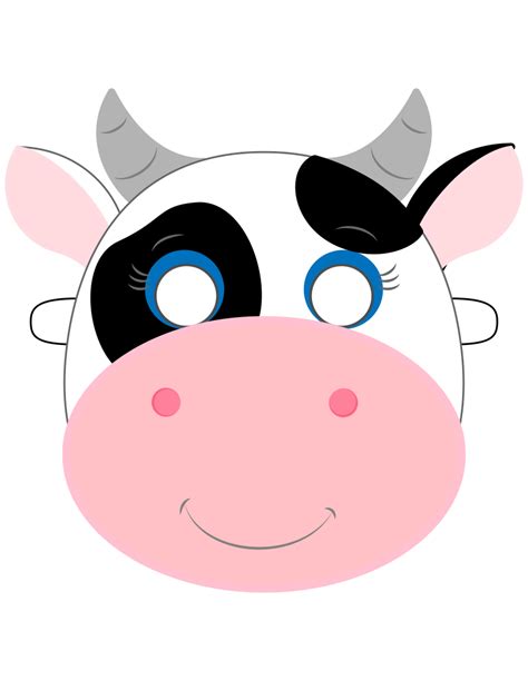 12 best free printable cow mask – Artofit