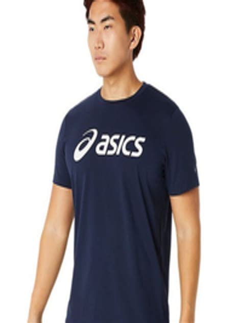 Buy ASICS Graphic Brand Logo Printed Round Neck T Shirt - Tshirts for ...