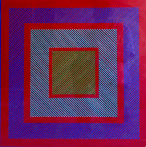 Richard Anuszkiewicz - Hand Signed Op Art Kinetic Print Geometric Abstract Silkscreen Serigraph ...