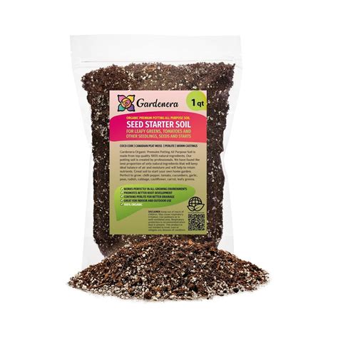 Premium Organic Seed Starter Soil All-purpose Organic Potting Soil for Happy Seedlings and ...