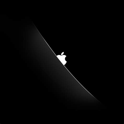 Peeking Apple Logo iPad Wallpaper | ipadflava.com