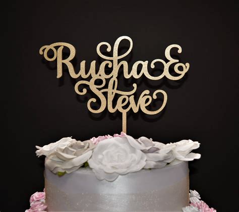 Personalized Wedding Cake topper with Couple's Names – Kobasic Creations