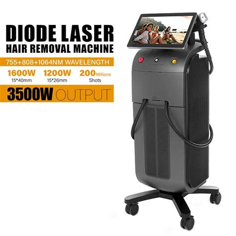 3 Wavelengths 1600W Diode Laser 808 Hair Removal Equipment - Diode ...