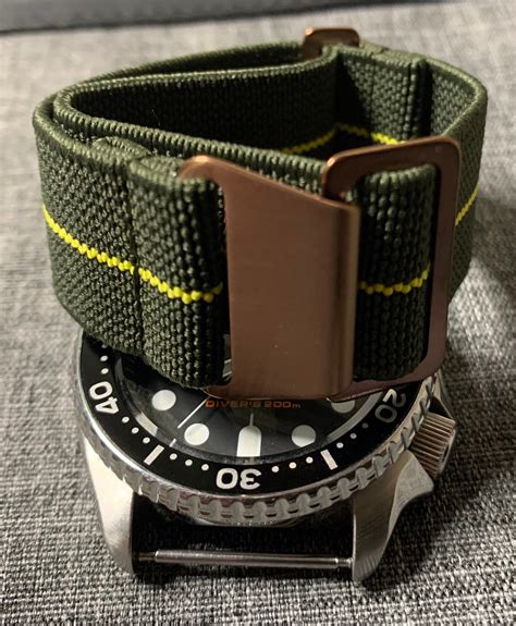 French Marine Nationale Nylon Watch Strap / Green Yellow - Etsy