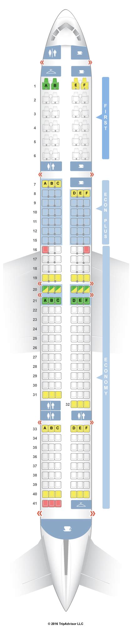 SeatGuru Seat Map United Boeing 757-300 (753) V1/V2