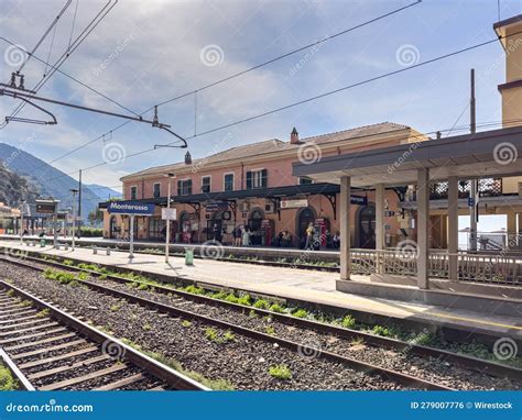 The Monterosso Train Station on the Famous Cinque Terre in Italy ...