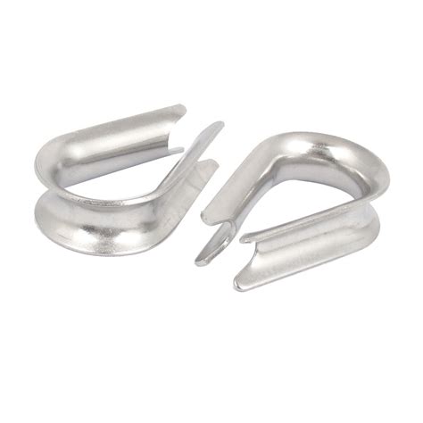 304 Stainless Steel 10mm 3/8" Wire Rope Cable Thimbles Silver Tone 2pcs - Walmart.com