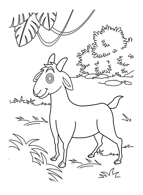 Cute Cartoon Goat coloring page - Download, Print or Color Online for Free