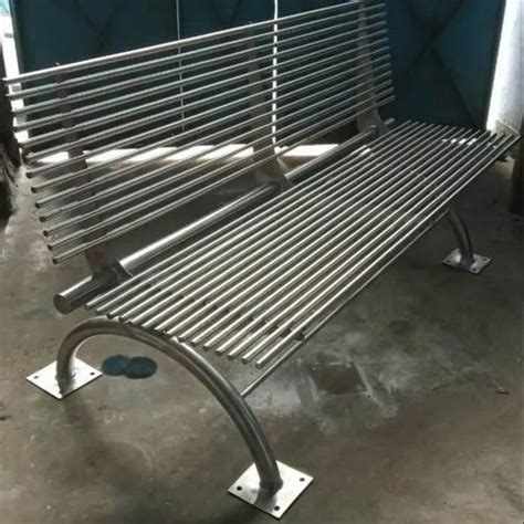 steel benches - Stainless Steel Park Bench 4 Seater Manufacturer from Delhi