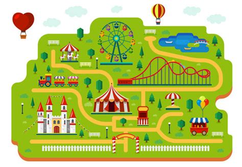 Amusement Park Clipart Map