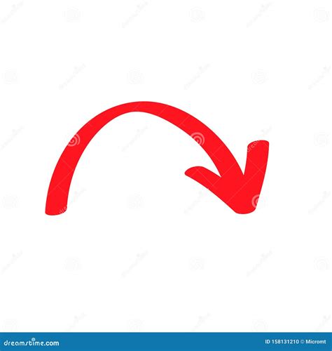 Curved Red Arrow On White Background Stock Illustration | CartoonDealer.com #45268081