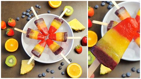 Cocomelon Rainbow Popsicles Recipe | Fruit Popsicles | No Artificial Colors and Sugar | Kids ...