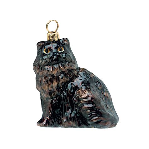 Persian Cat Black Christmas Ornament | Gump's