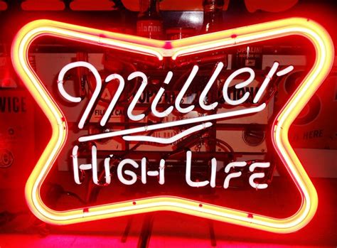 Vintage Miller High Life Clover Neon Bar Sign