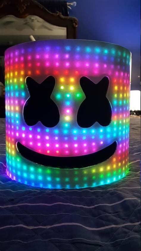 Marshmello Dj Helmet (OVER 1,100 leds) | Marshmallow pictures ...