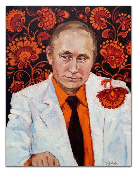 Vladimir Putin Original oil portrait painting on canvas