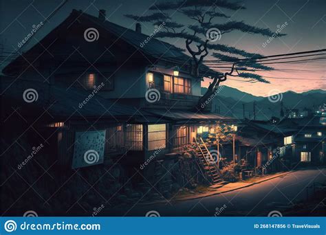 Anime Tokyo City at Night, Generative AI Stock Illustration ...