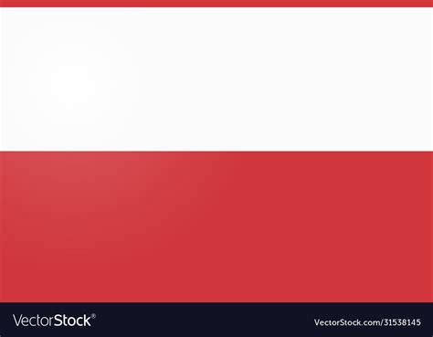 Poland flag official colors and proportion Vector Image