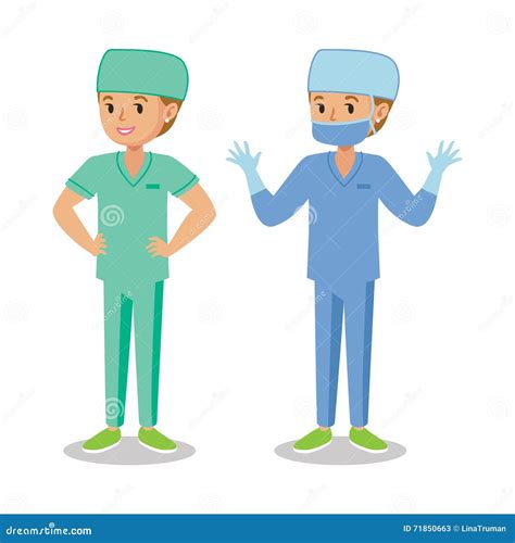 Medical Staff, Surgeon Woman. Woman Doctor Stock Vector - Illustration of person, career: 71850663