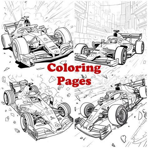 Race Car Coloring Pages, Racing Colouring Sheets, Racer Coloring Book ...