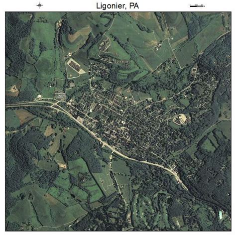 Aerial Photography Map of Ligonier, PA Pennsylvania