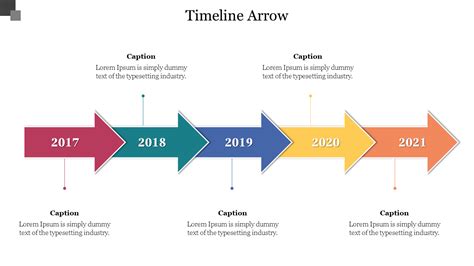 Timeline Arrow PowerPoint Template for Project Management