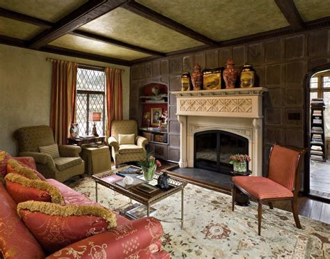 Tudor interior grand fireplace - Homedit