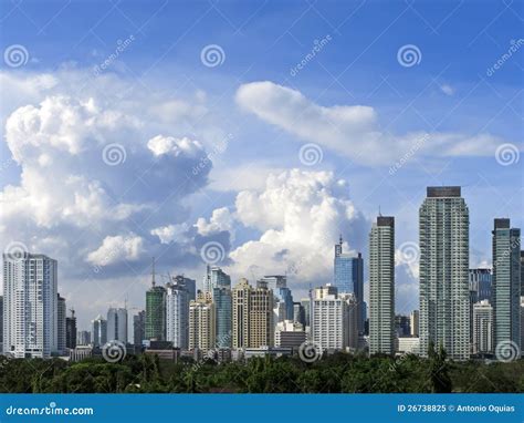 Makati Skyline stock image. Image of architectural, architecture - 26738825