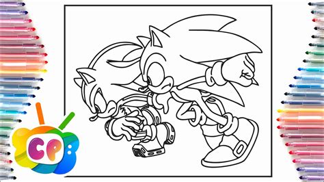 Sonic vs Shadow coloring pages/ Sonic and Shadow who is faster /Cartoon - On & On [NCS Release ...