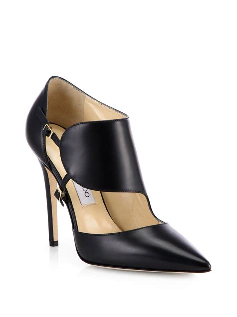 Lyst - Jimmy Choo Houry Leather Point-Toe Pumps in Black