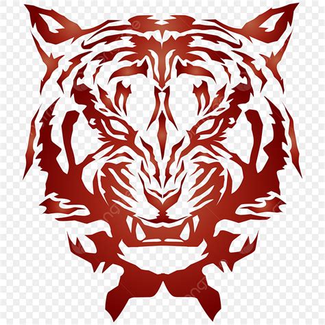 Gambar Logo Tiger Merah Untuk Template Dalam Warna Shining, Logo, Maskot, Binatang PNG dan ...